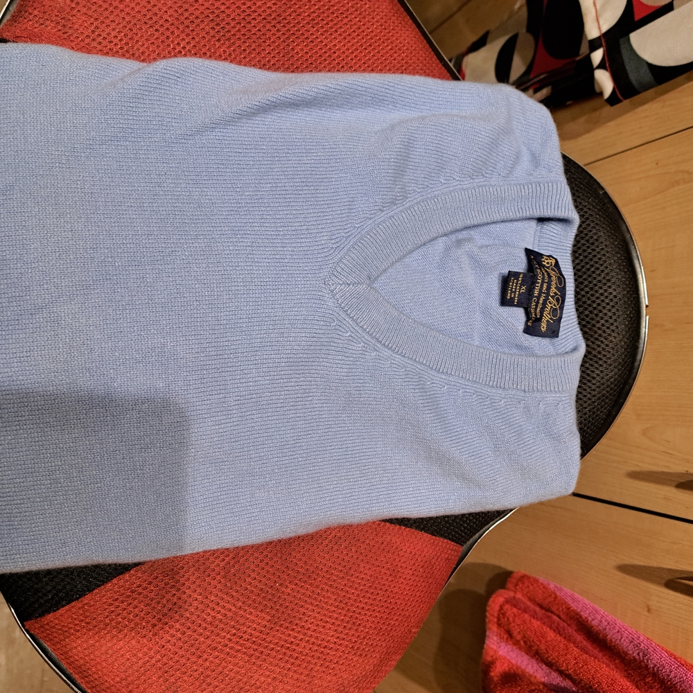 Brooks Brothers Sky Blue Cashmere Sweater